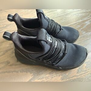 Adidas Lite Racer Adapt Sneakers Shoes Size 4.5 US Kids Boys Black slip on
